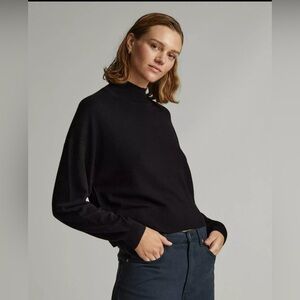 Everlane Black Cashmere Mockneck Sweater Women's Size‎ XSmall